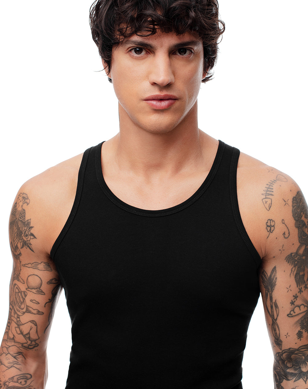 Camiseta slim fit negra