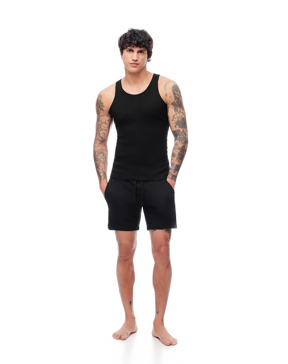 Camiseta slim fit negra