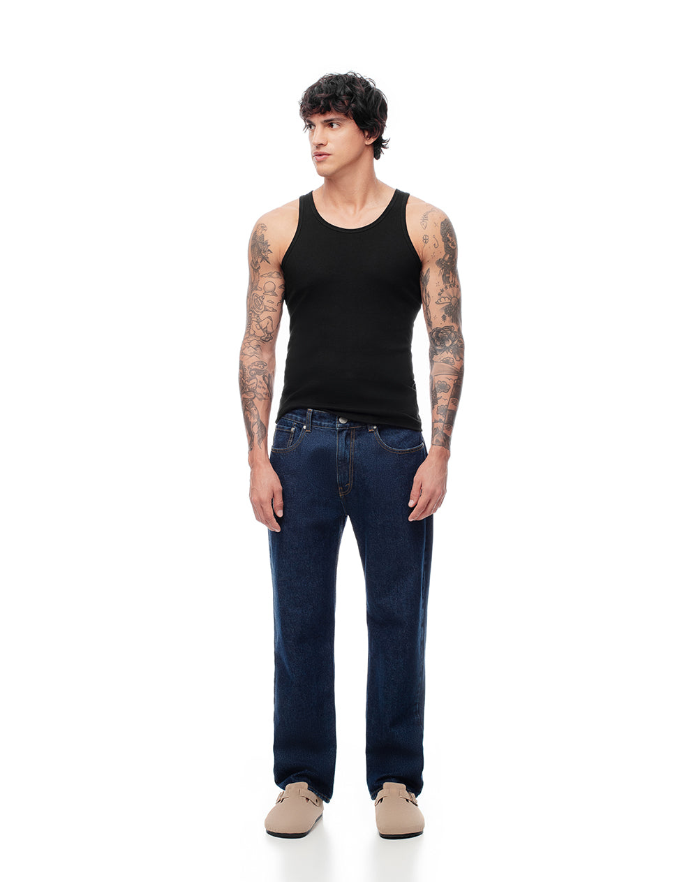 Camiseta slim fit negra