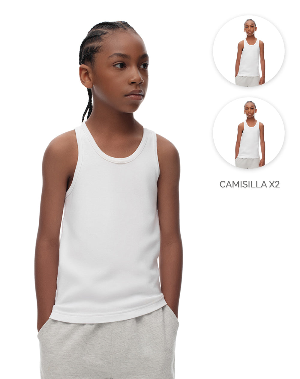 2 camisetas Cadiz slim fit blanca