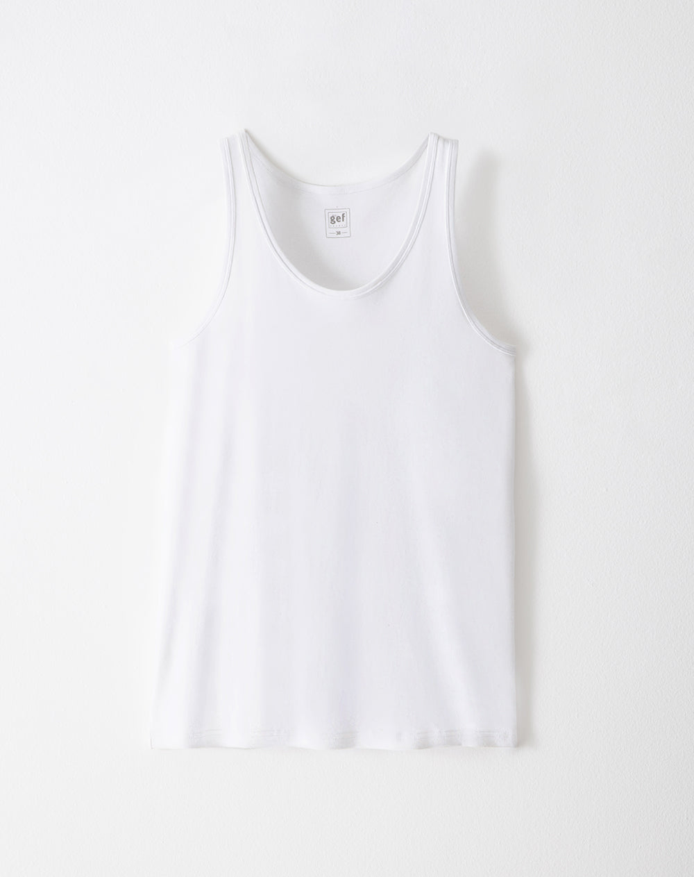 Camisilla slim algodón blanca hombre