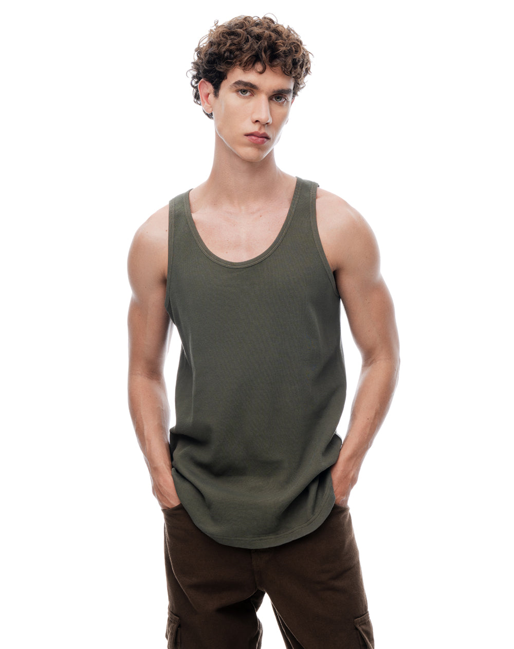 Camiseta ted verde oliva hombre