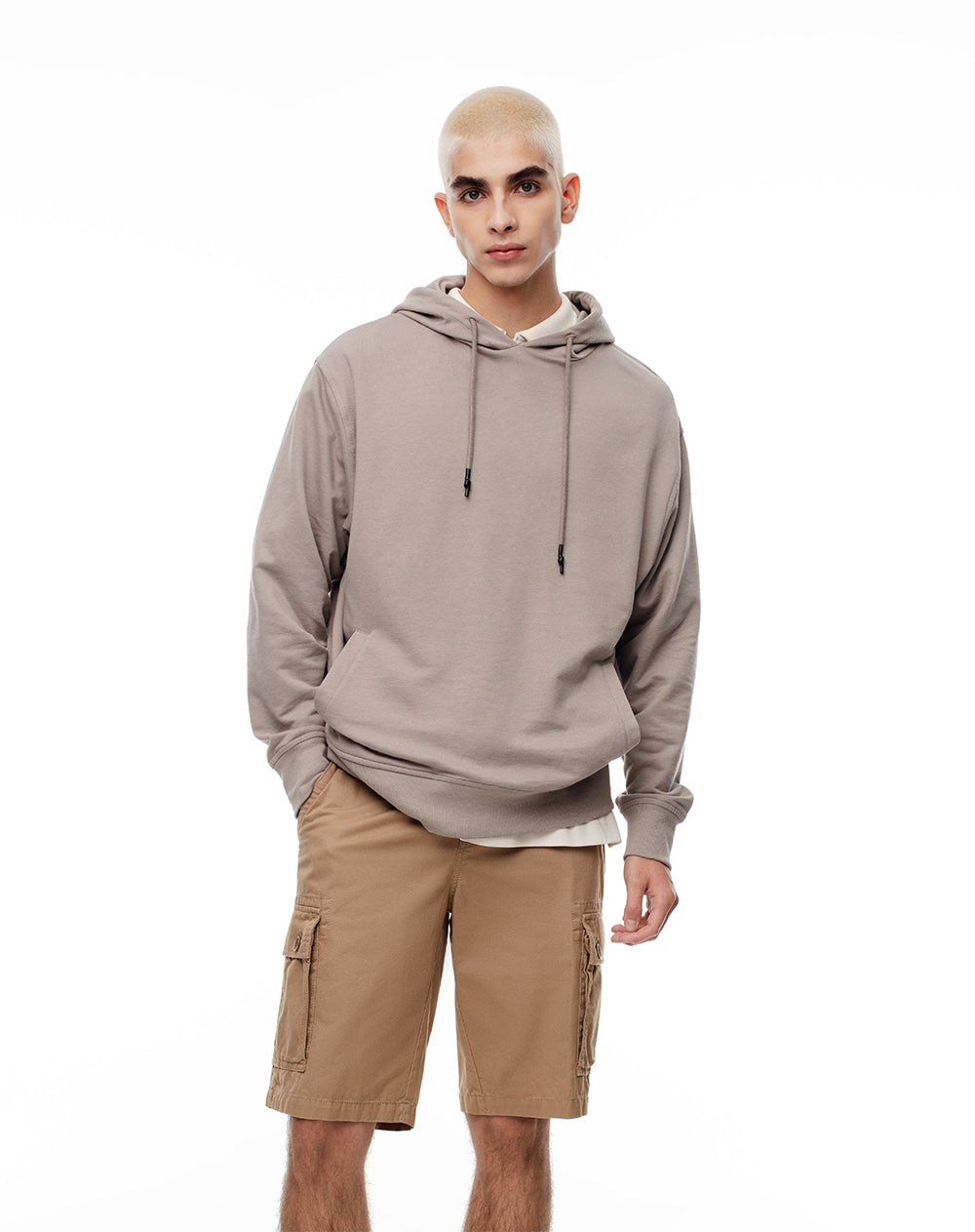 Bermuda Cargo regular fit en drill café
