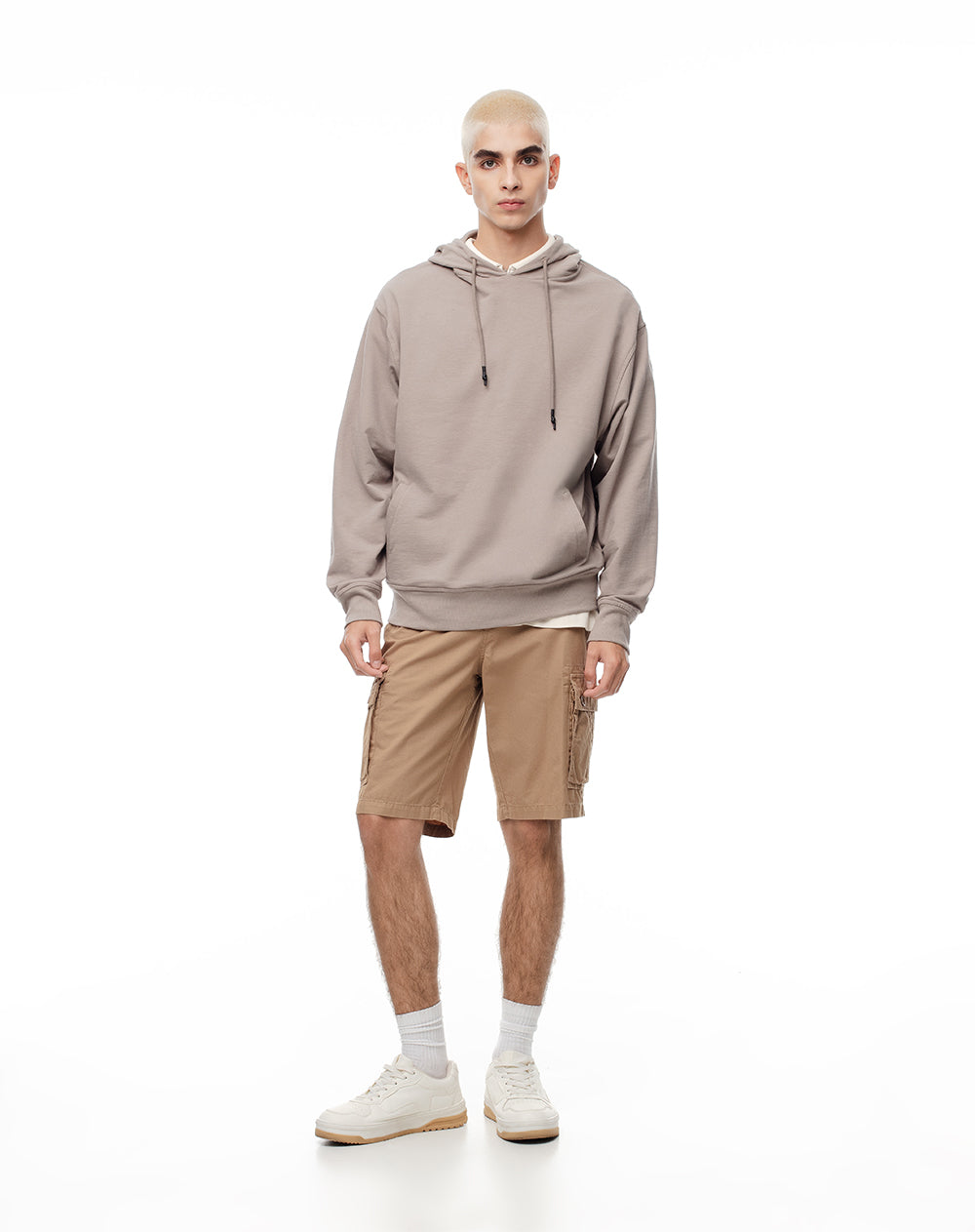 Bermuda Cargo regular fit en drill café