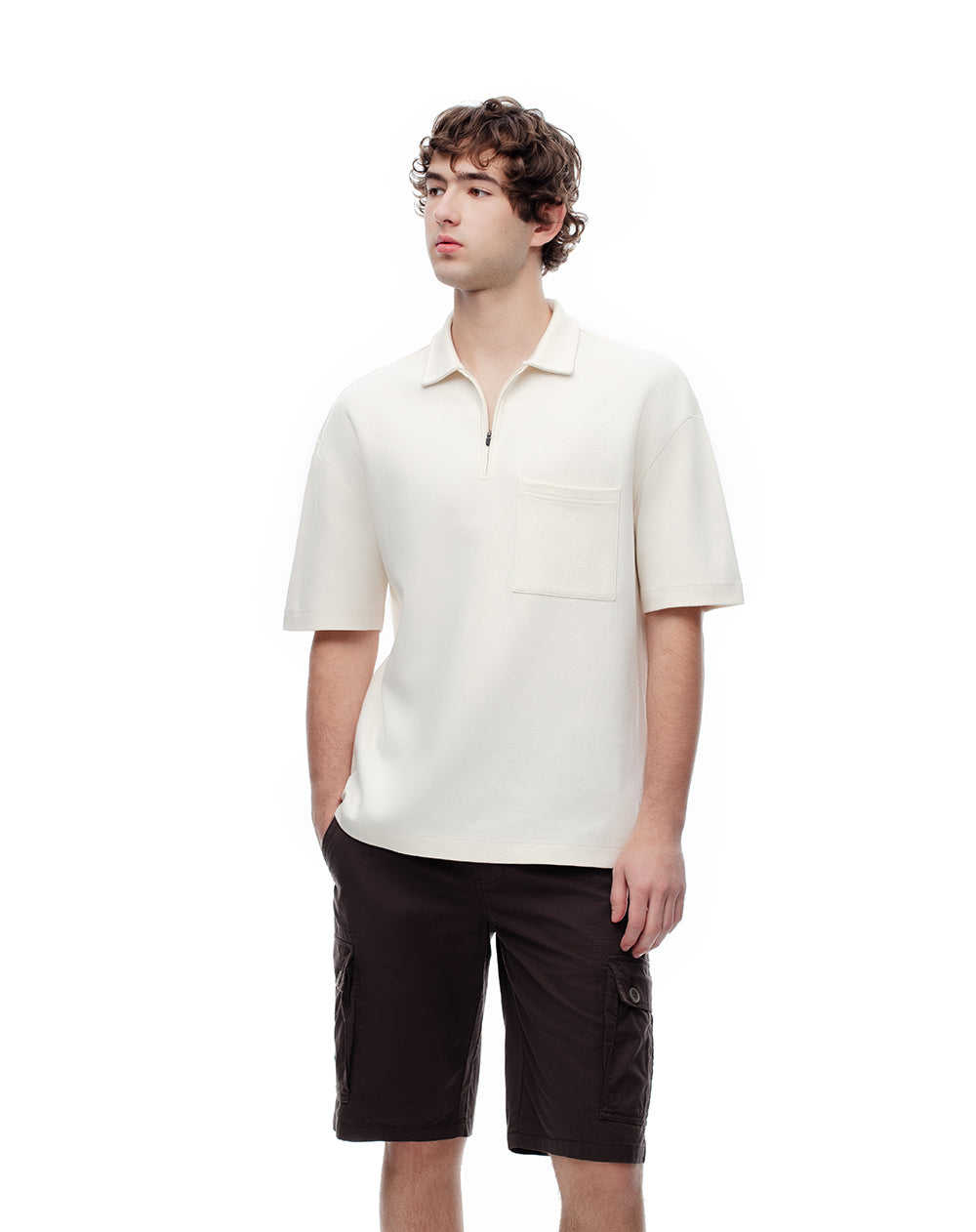 Bermuda regular fit en drill chocolate