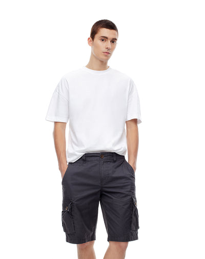 Bermuda regular fit en drill gris