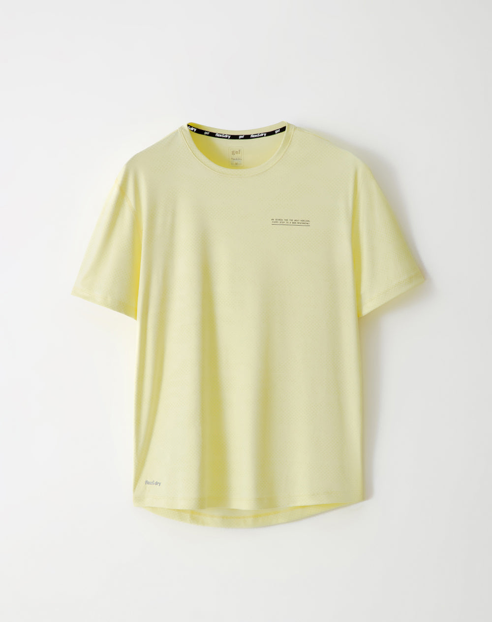 Camiseta deportiva control humedad amarillo hombre