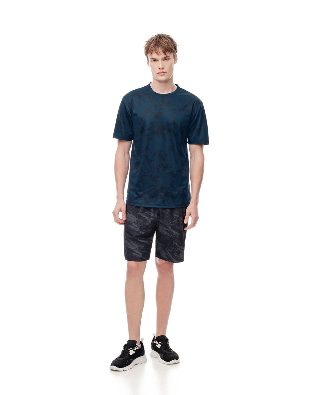 Camiseta deportiva control humedad estampada hombre