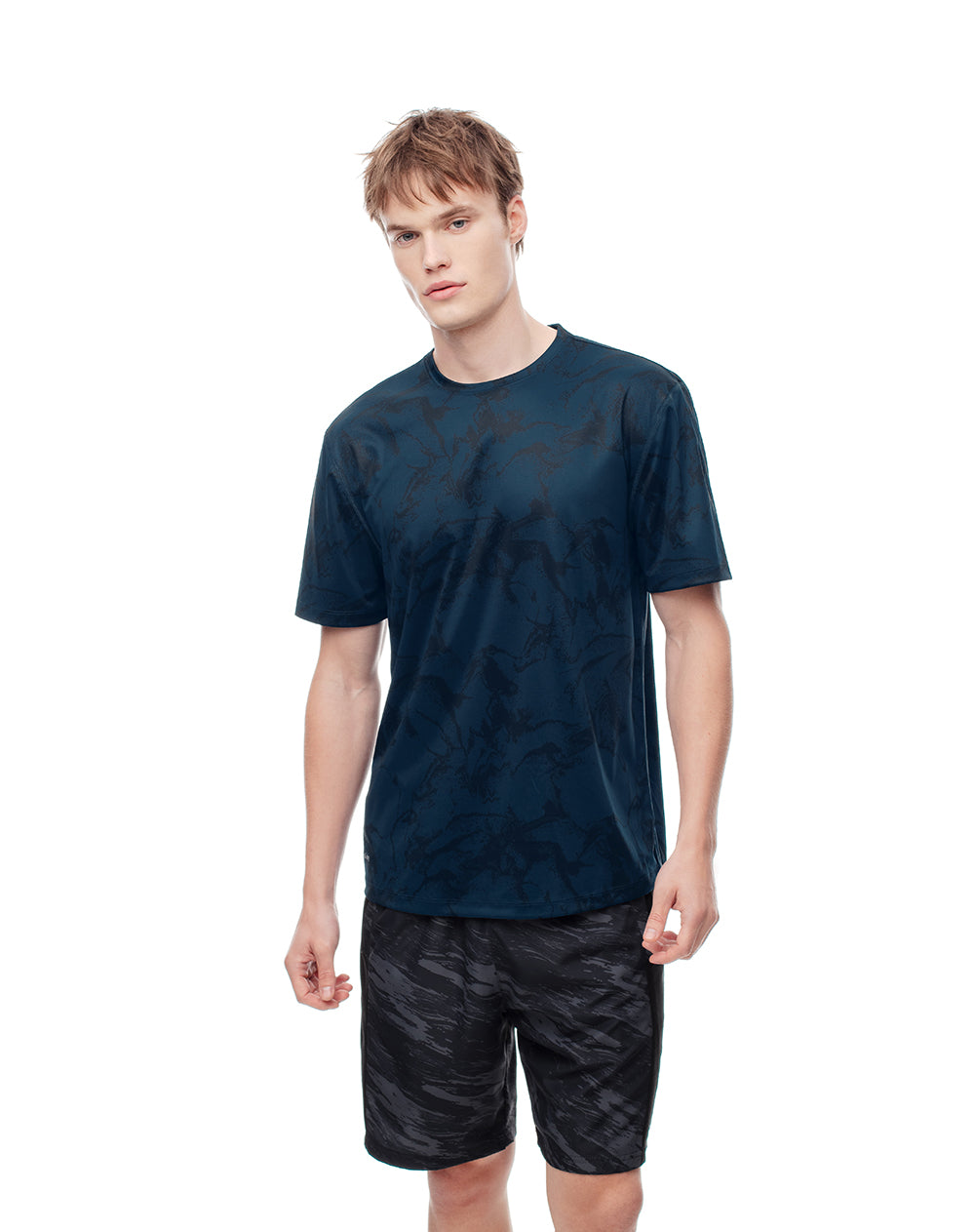 Camiseta deportiva control humedad estampada hombre