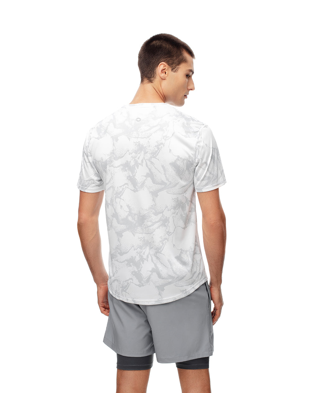 Camiseta deportiva control humedad estampada hombre
