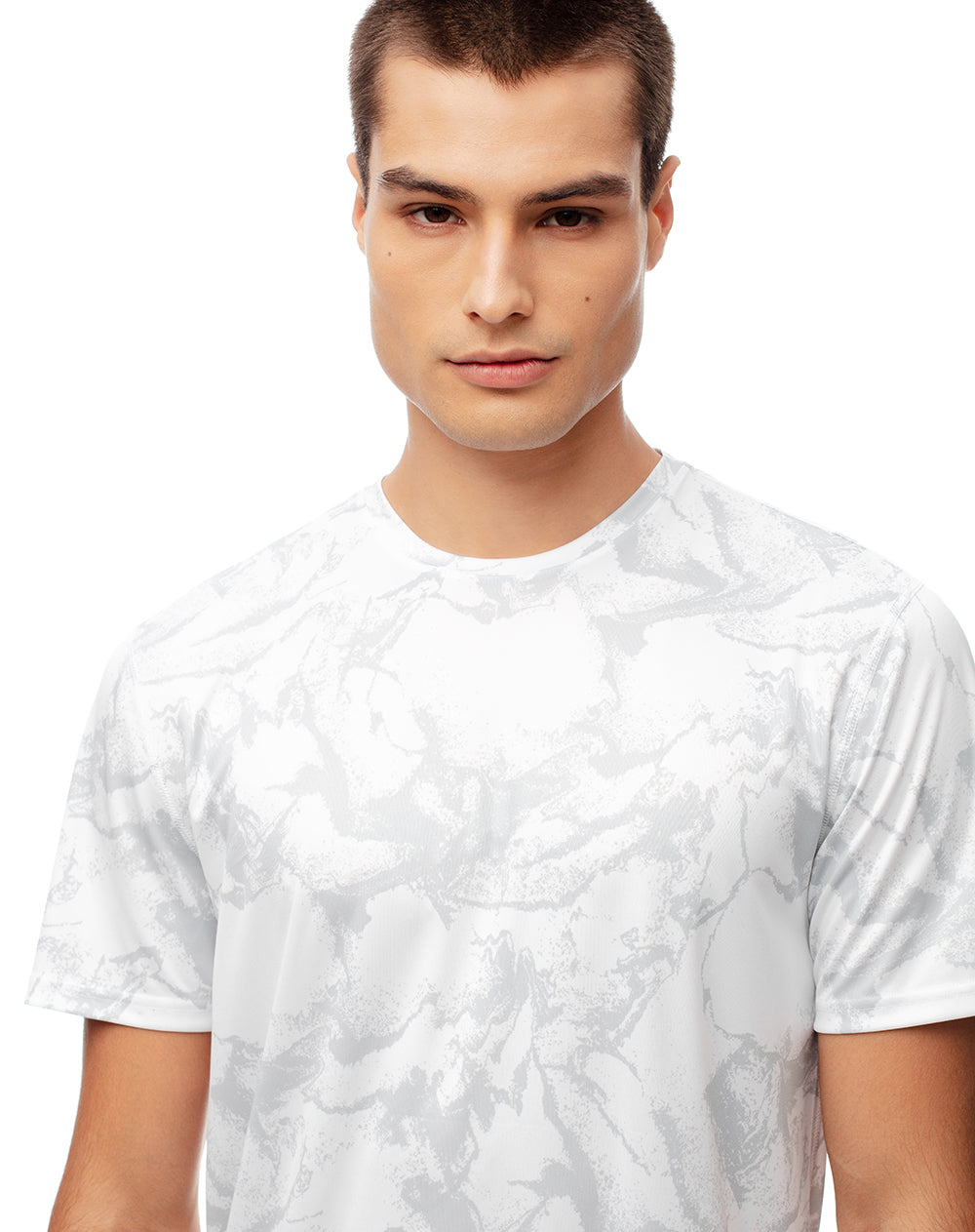 Camiseta deportiva control humedad estampada hombre