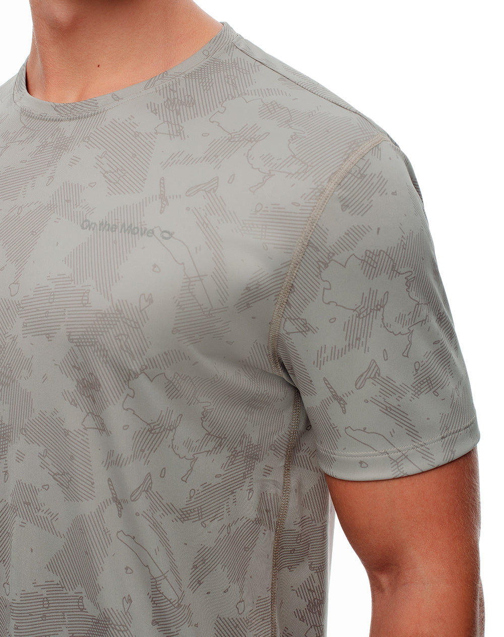 Camiseta deportiva control humedad gris hombre