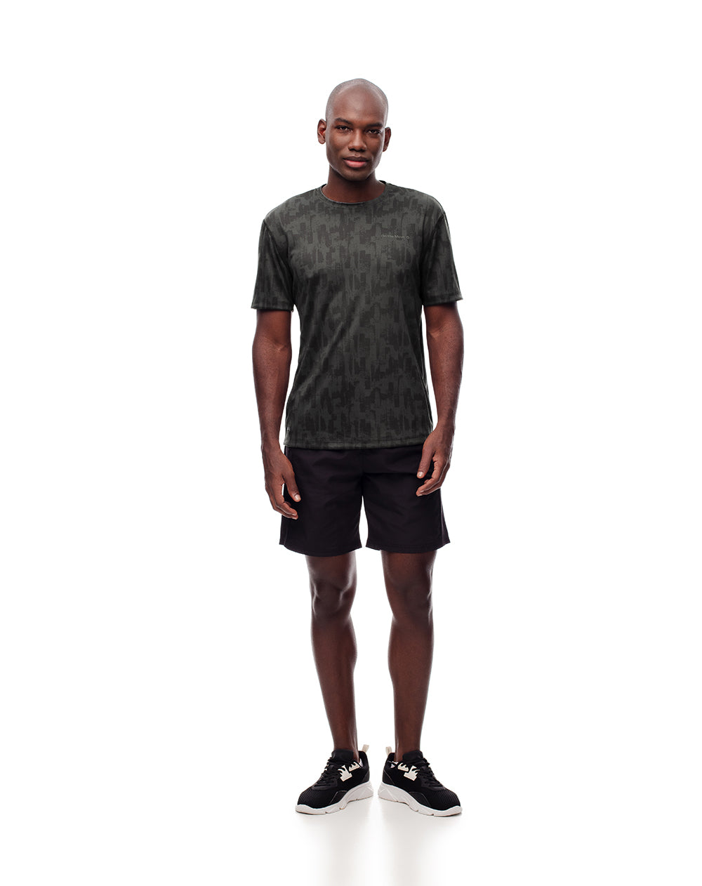 Camiseta deportiva control humedad estampada hombre