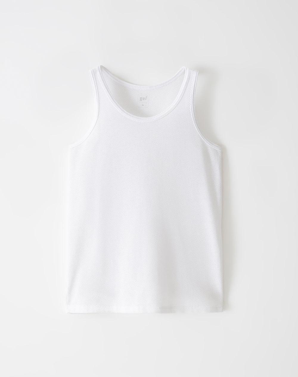 Camisilla slim malla blanca hombre