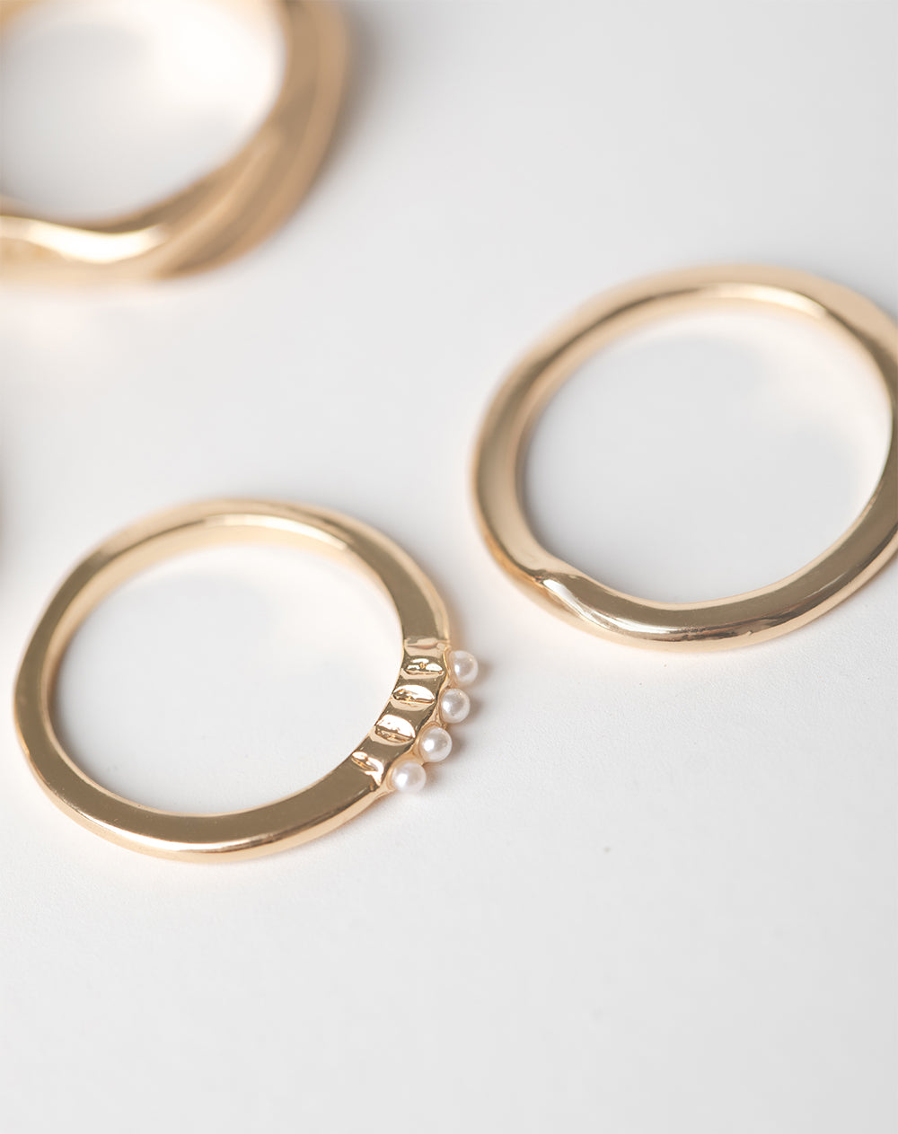 Set de 6 Anillos dorados