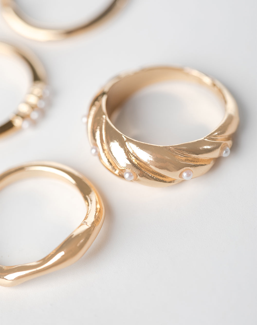 Set de 6 Anillos dorados