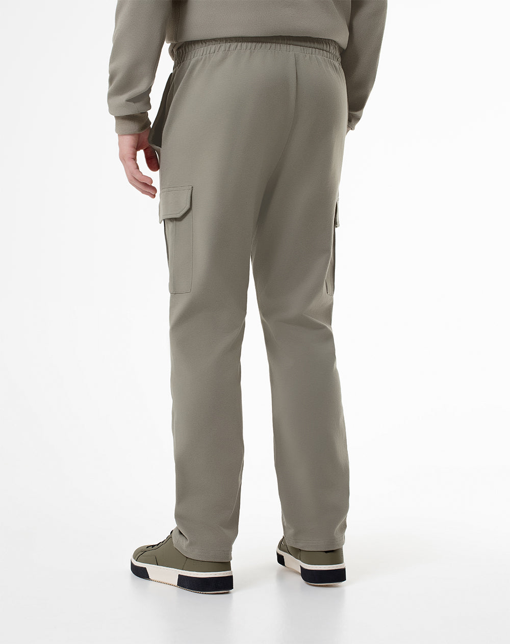 Jogger regular fit tiro medio verde