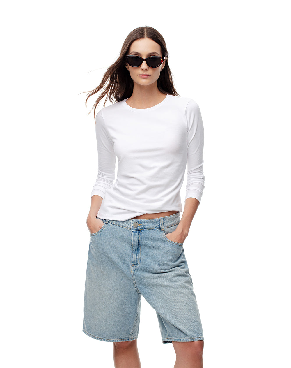 Pack x2 camibuzo slim algodón blanco + negro mujer