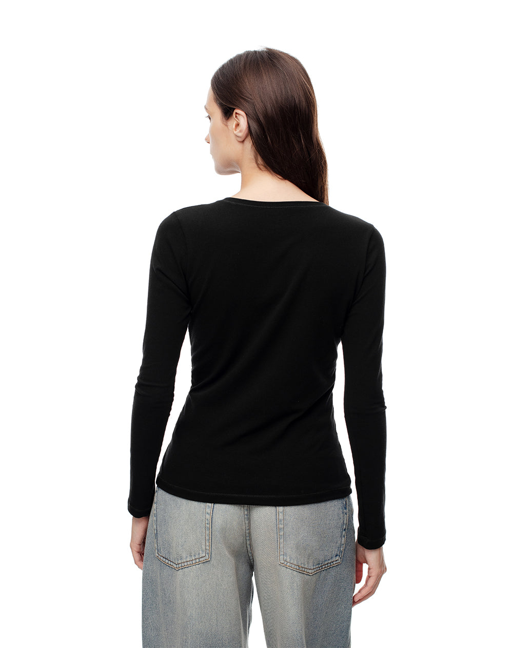 Pack x2 camibuzo slim algodón blanco + negro mujer