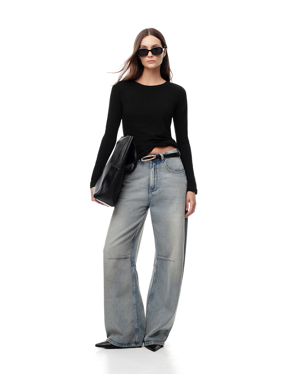 Pack x2 camibuzo slim algodón blanco + negro mujer