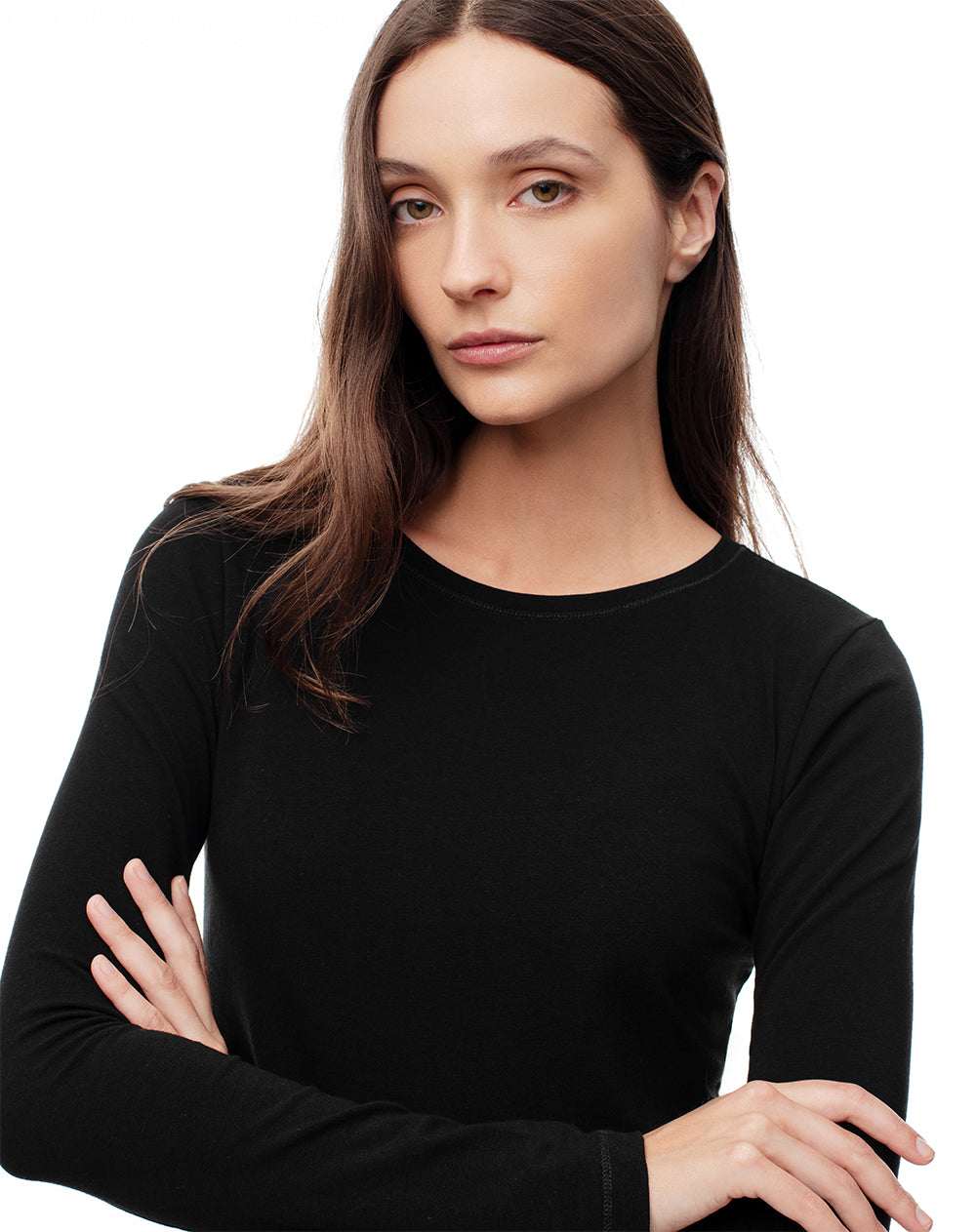 Pack x2 camibuzo slim algodón blanco + negro mujer