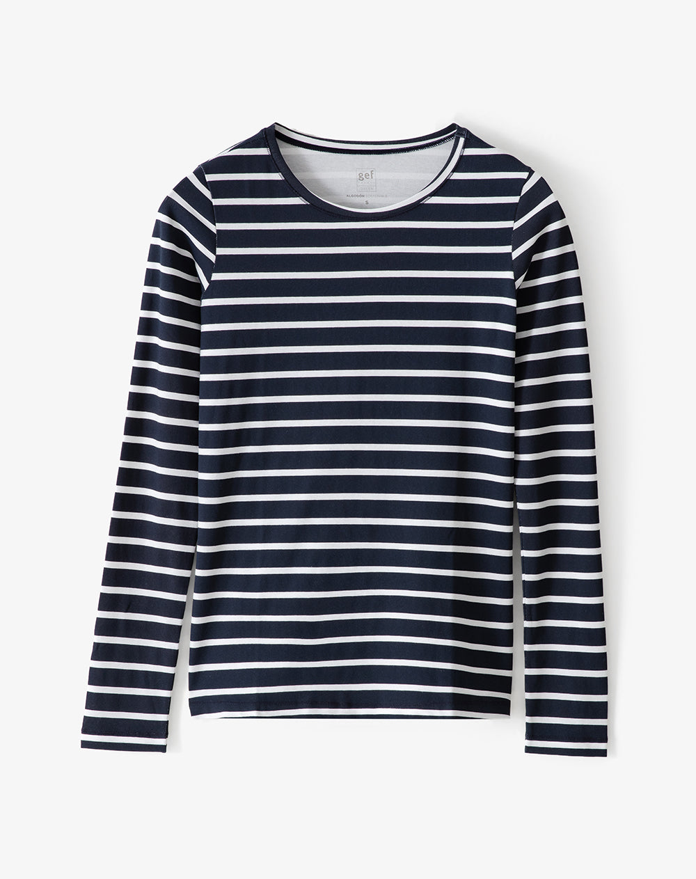 Camibuzo slim algodón rayas mujer