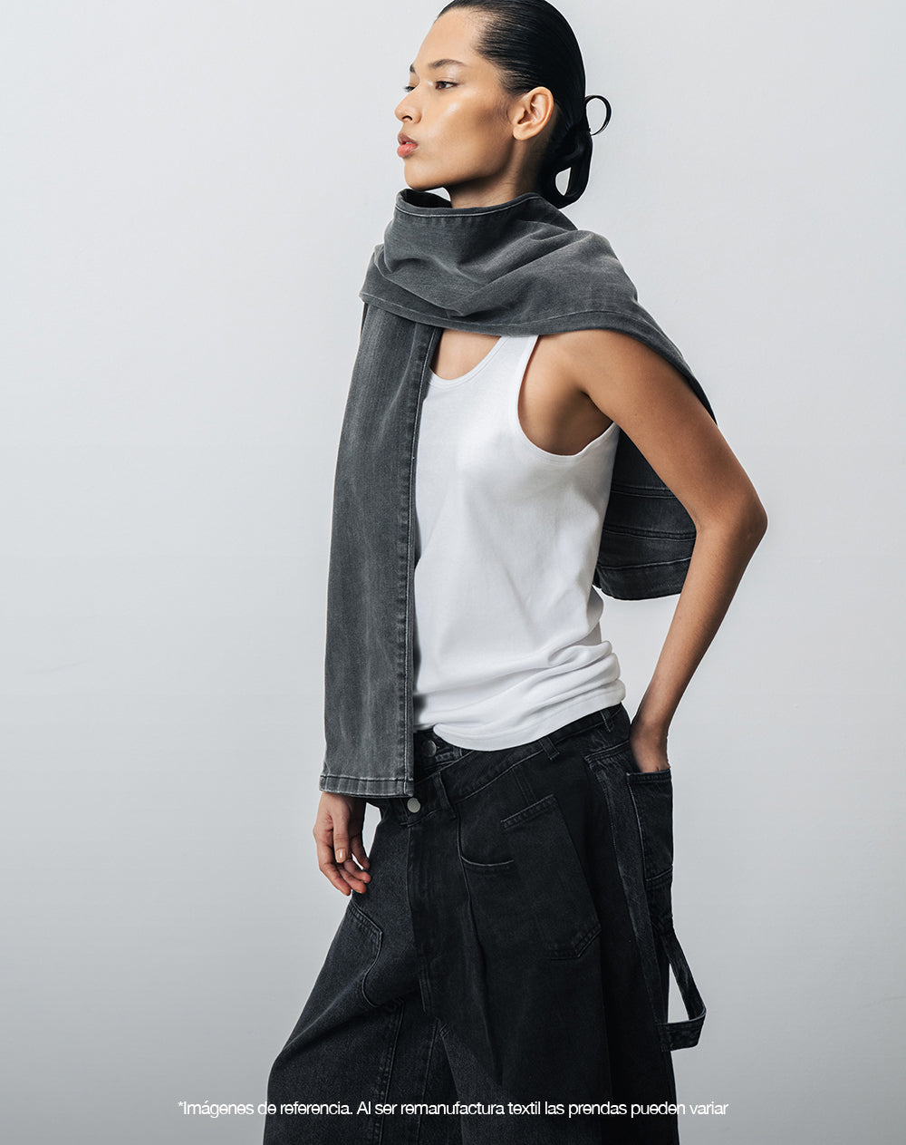 Jean wide leg remanufacturado Gef x Alejandro Crocker mujer