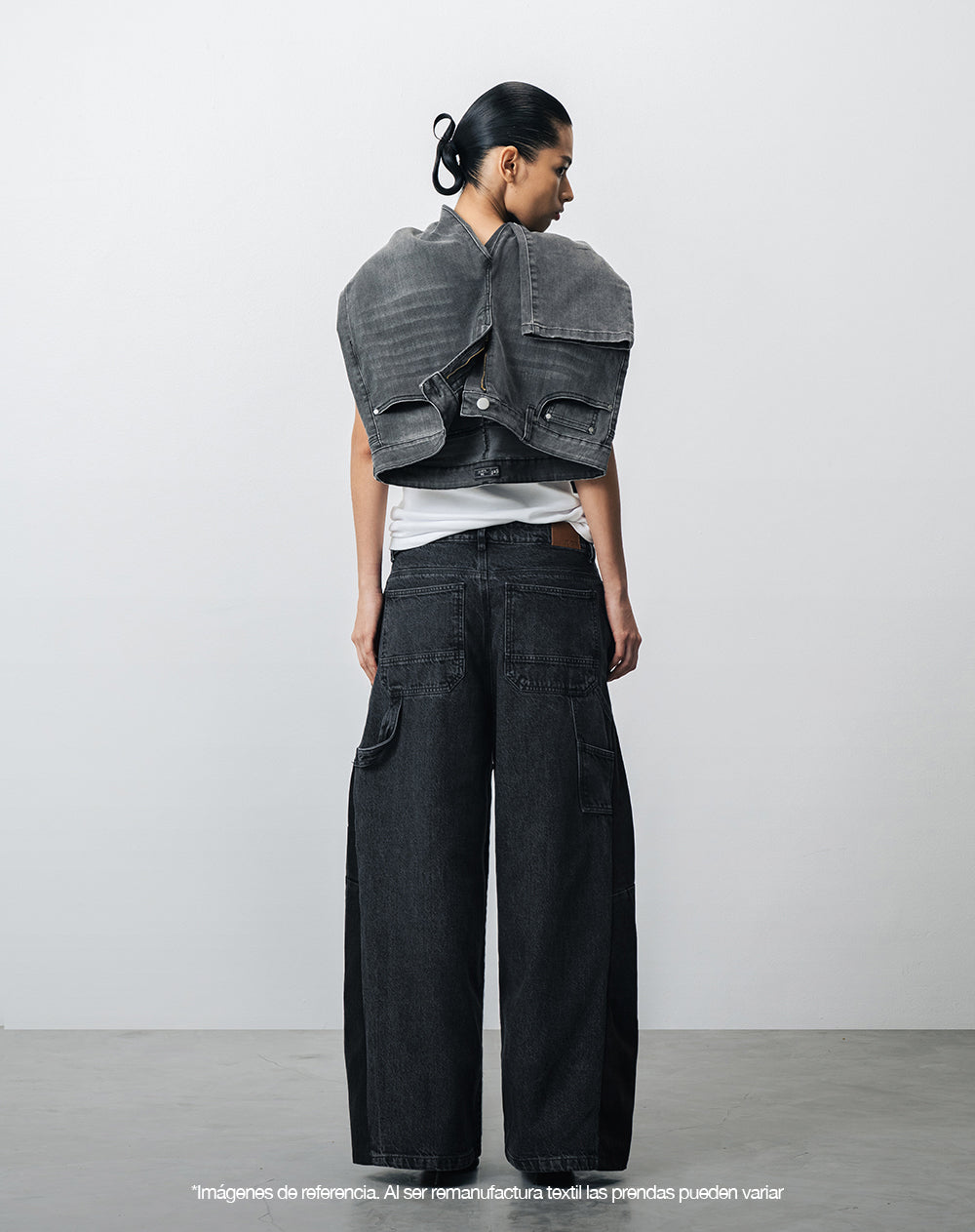 Jean wide leg remanufacturado Gef x Alejandro Crocker mujer