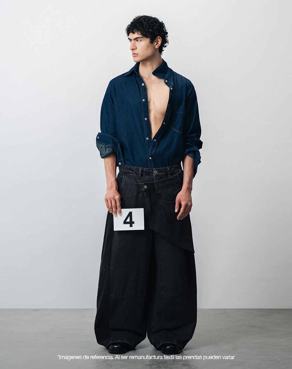 Jean wide leg remanufacturado Gef x Alejandro Crocker mujer