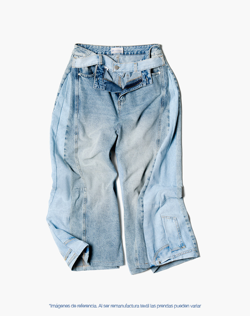 Jean wide leg remanufacturado Gef x Alejandro Crocker mujer