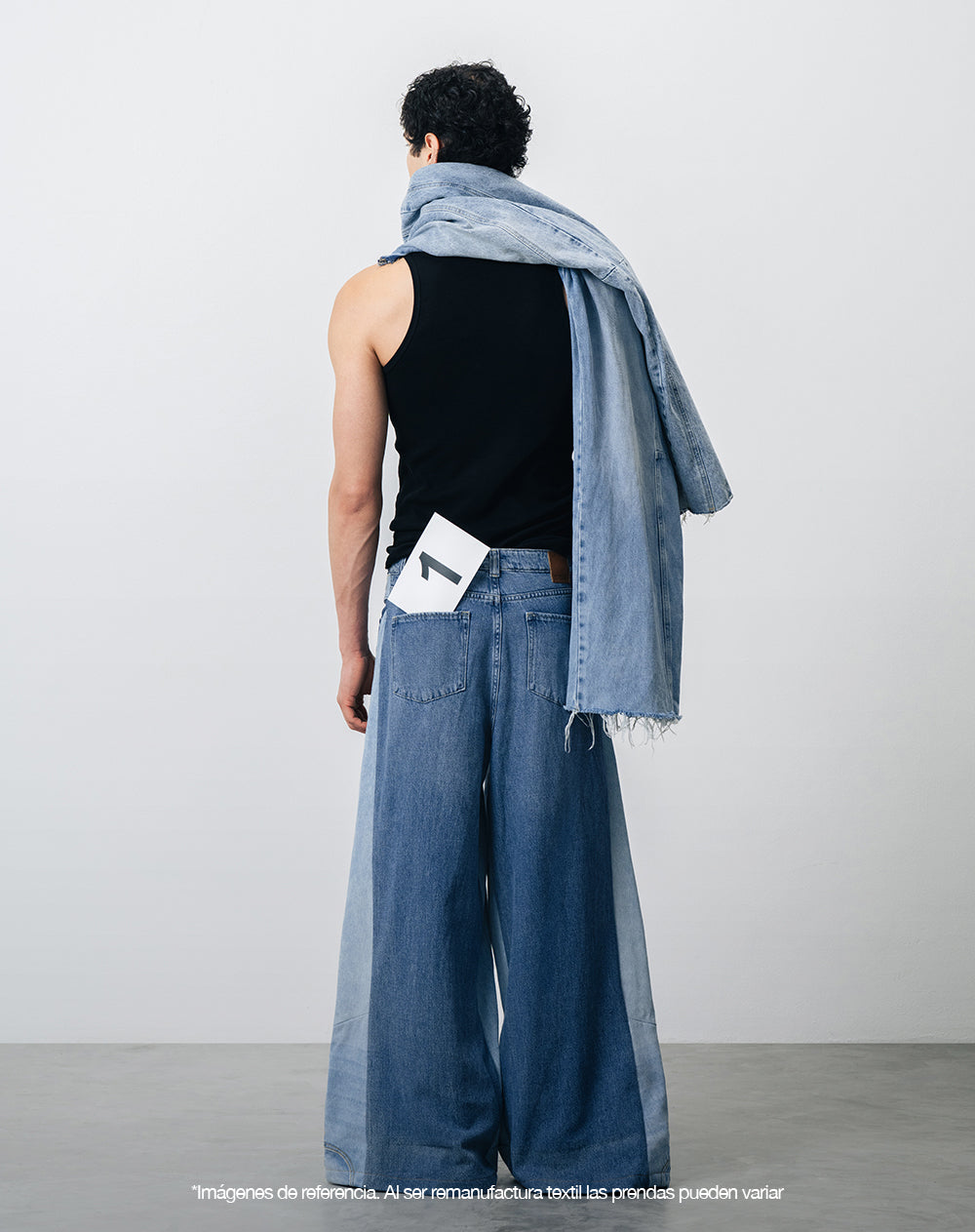 Jean wide leg remanufacturado Gef x Alejandro Crocker mujer