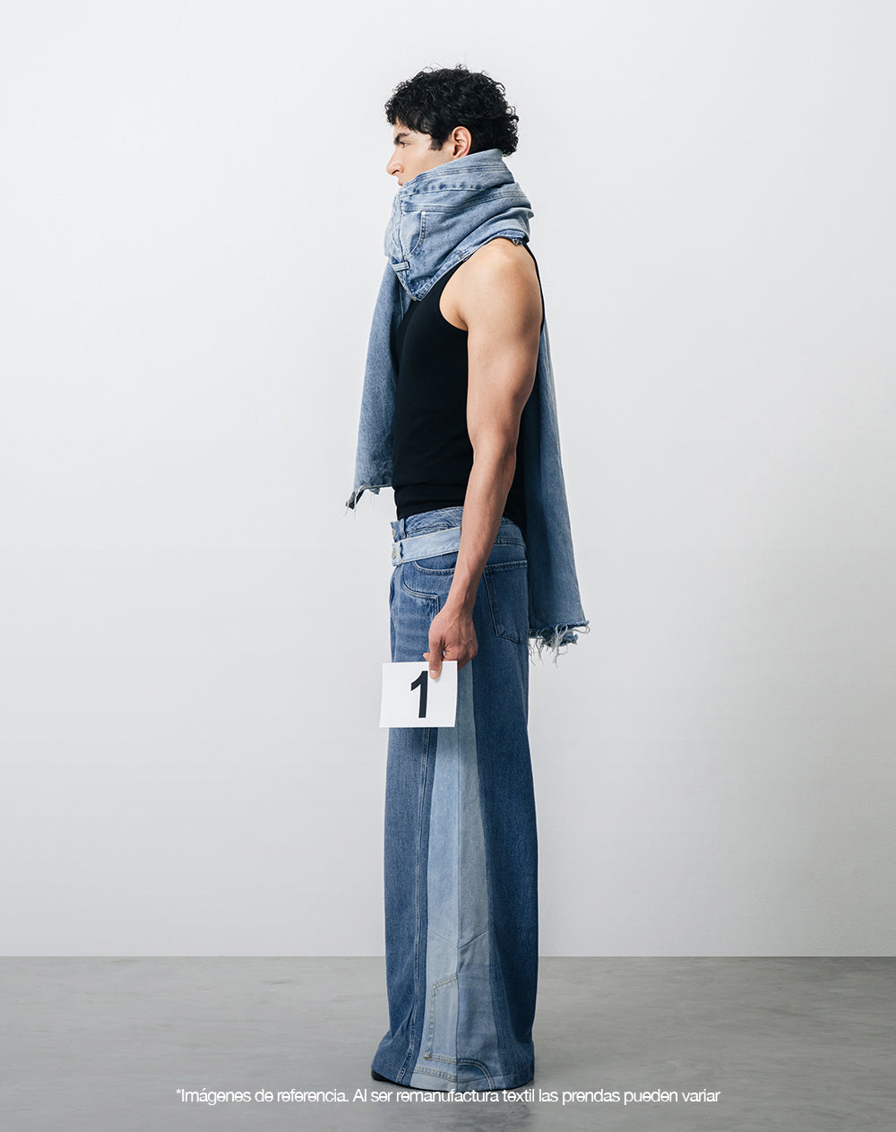 Jean wide leg remanufacturado Gef x Alejandro Crocker mujer