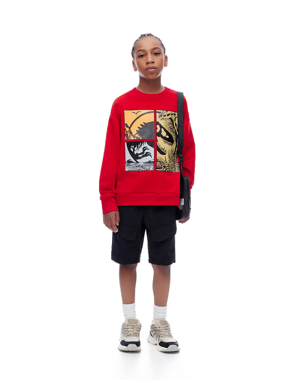 Buzo regular Jurassic World rojo niño