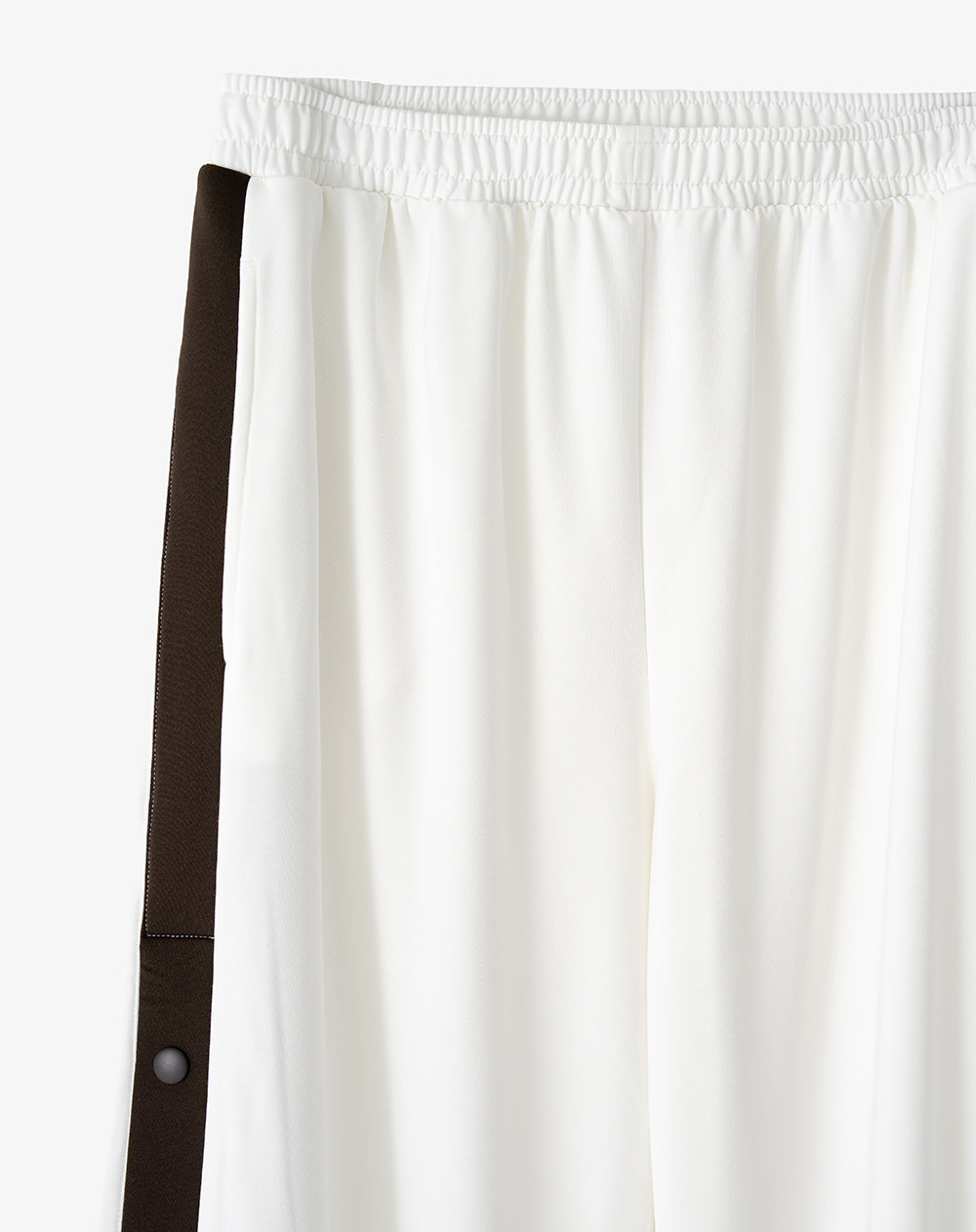Pantalón relaxed tiro alto crudo mujer
