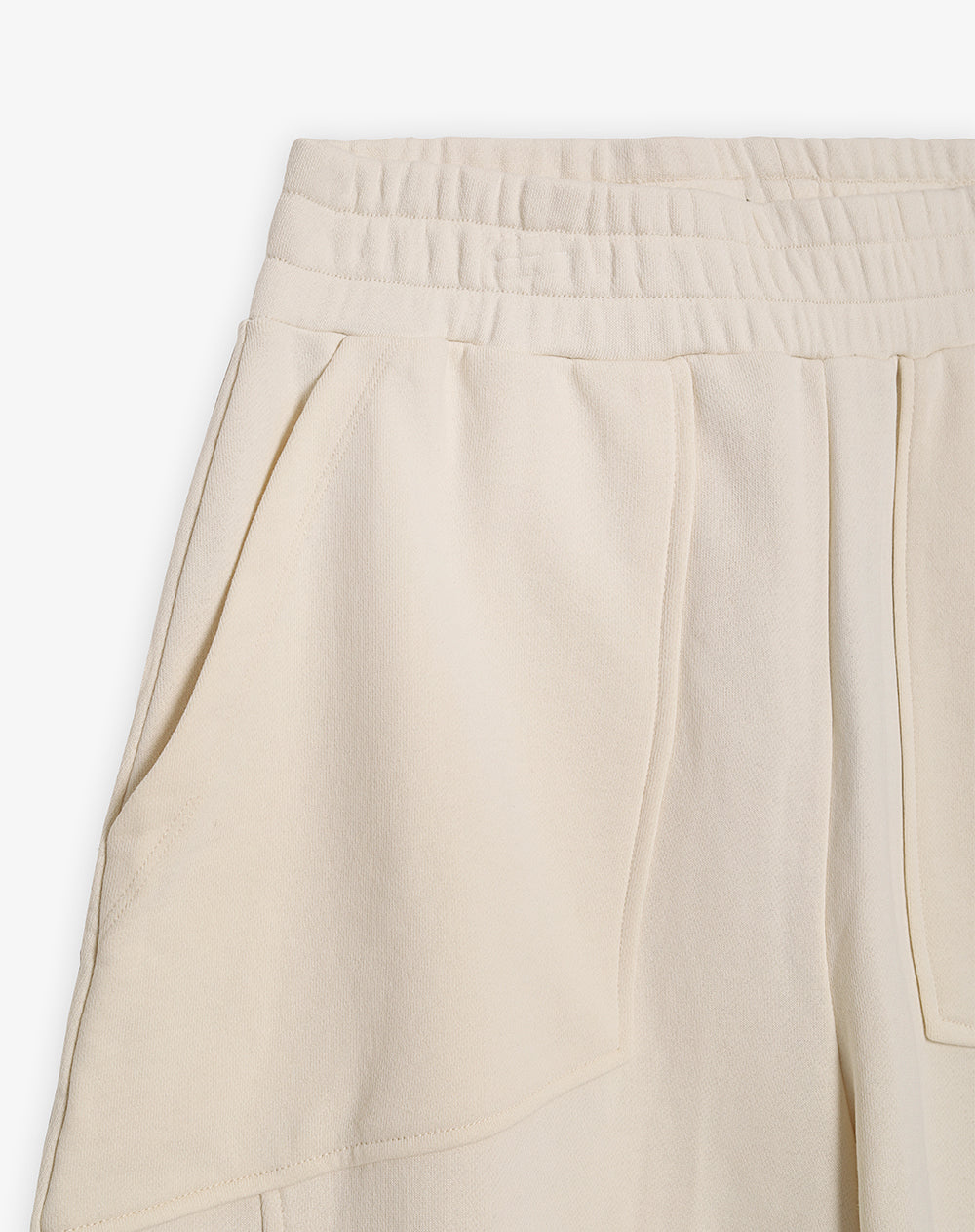 Pantalón tiro medio relaxed avena mujer