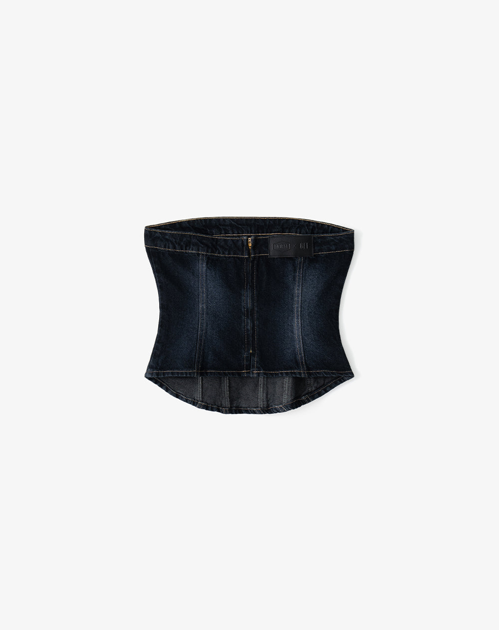 Top strapless denim índigo oscuro mujer GEF | MORAT