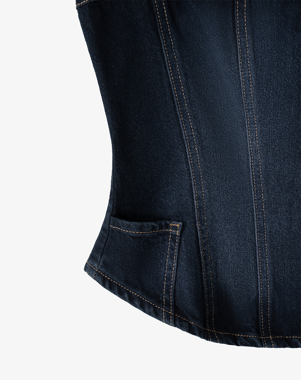 Top strapless denim índigo oscuro mujer GEF | MORAT