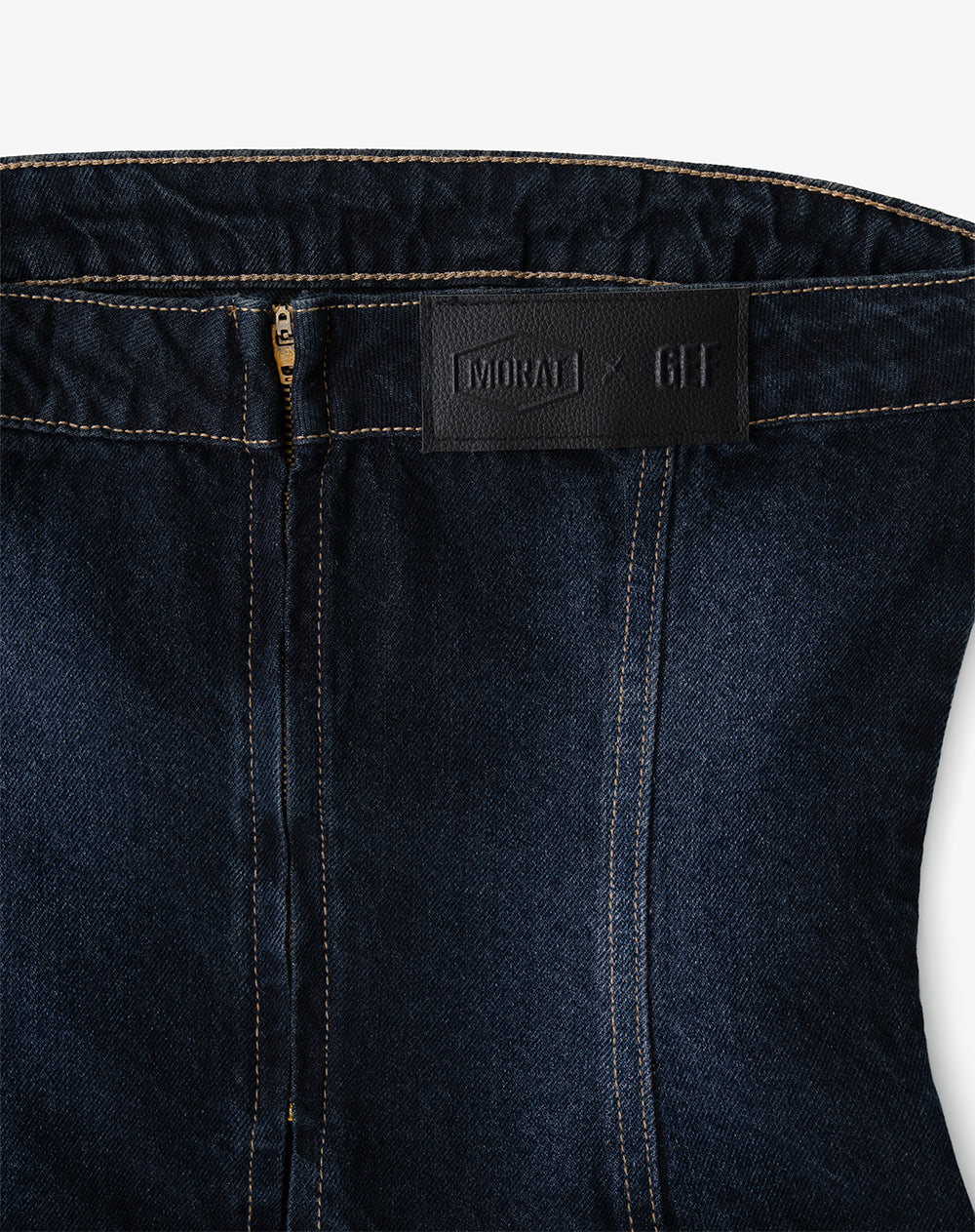 Top strapless denim índigo oscuro mujer GEF | MORAT