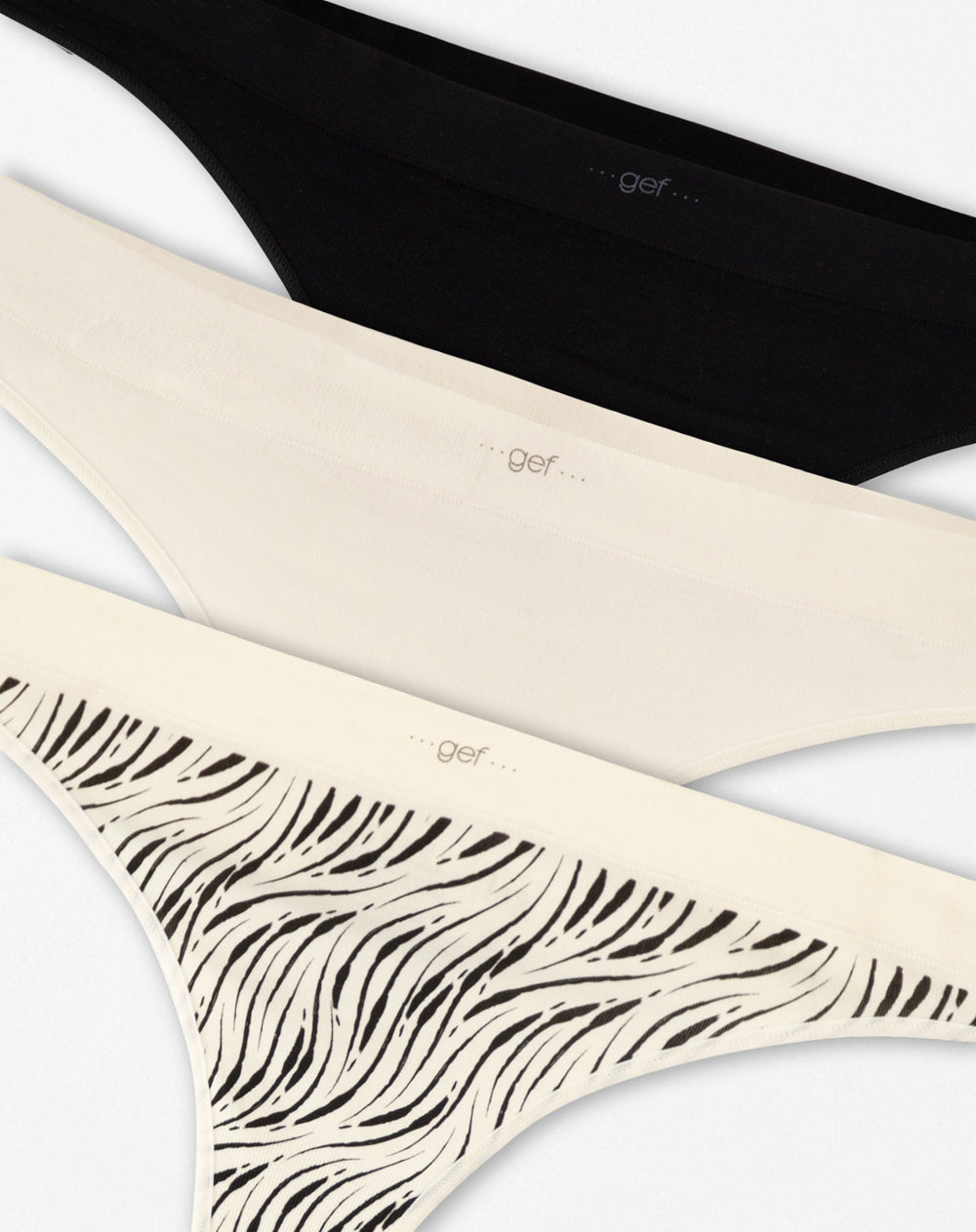 3 pantys Dax brasilero en seamless tiro medio surtido