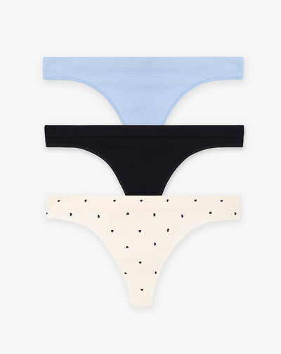 3 pantys brasilero en seamless tiro medio surtido
