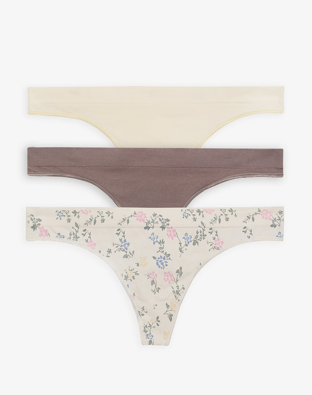 Panty tipo tanga seamless tiro medio x3unds surtido mujer