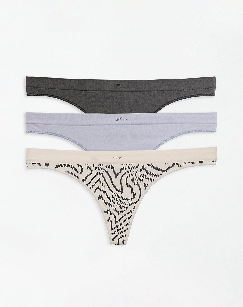 3 pantys Dax brasilero en seamless tiro medio surtido