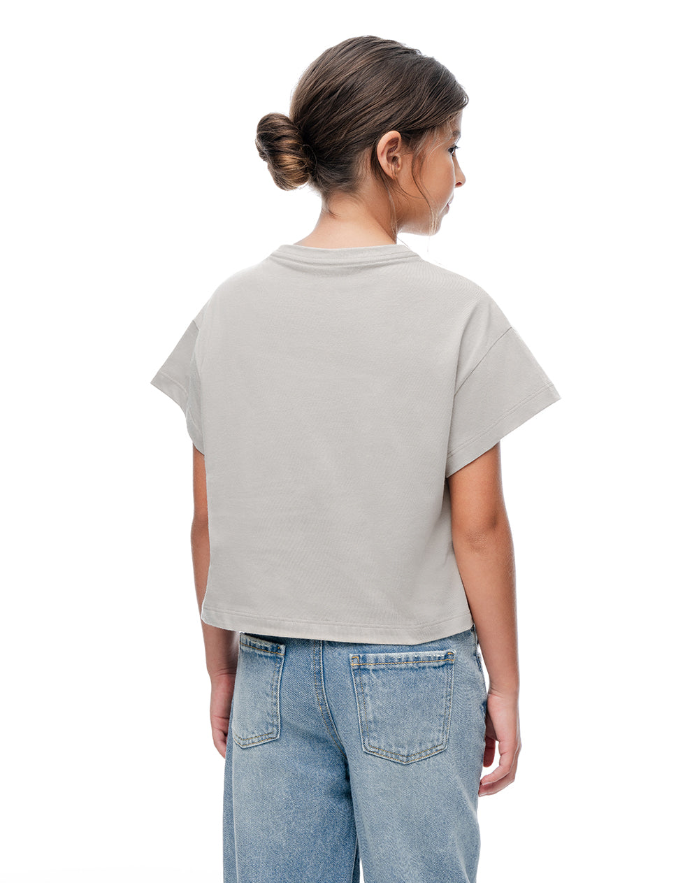 Camiseta relaxed manga corta arena niña