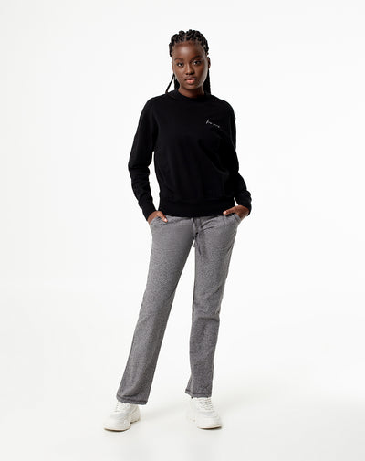 Jogger algodón sostenible gris para mujer