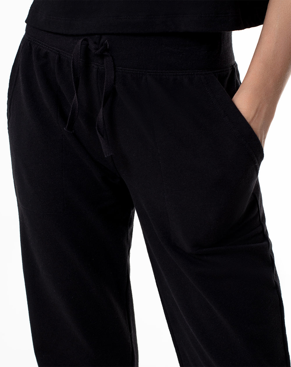 Jogger algodón sostenible negro para mujer