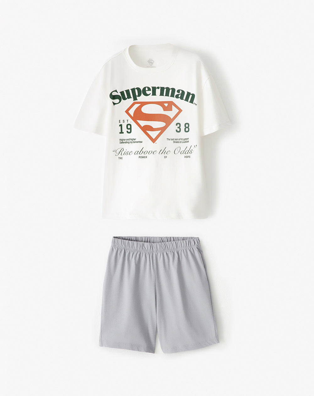 Camiseta + bermuda de pijama niño Superman algodón surtida