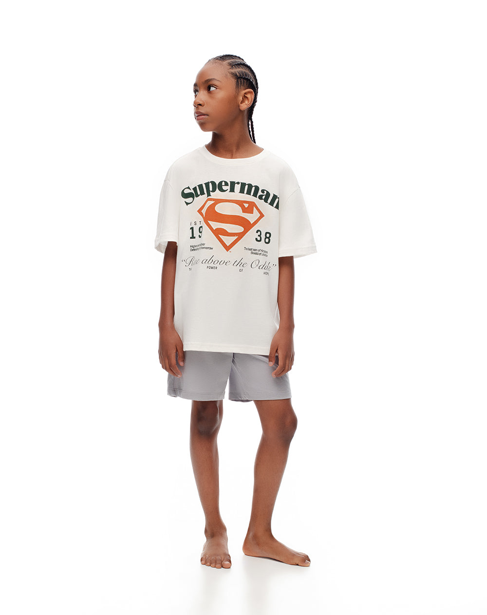 Camiseta + bermuda de pijama niño Superman algodón surtida