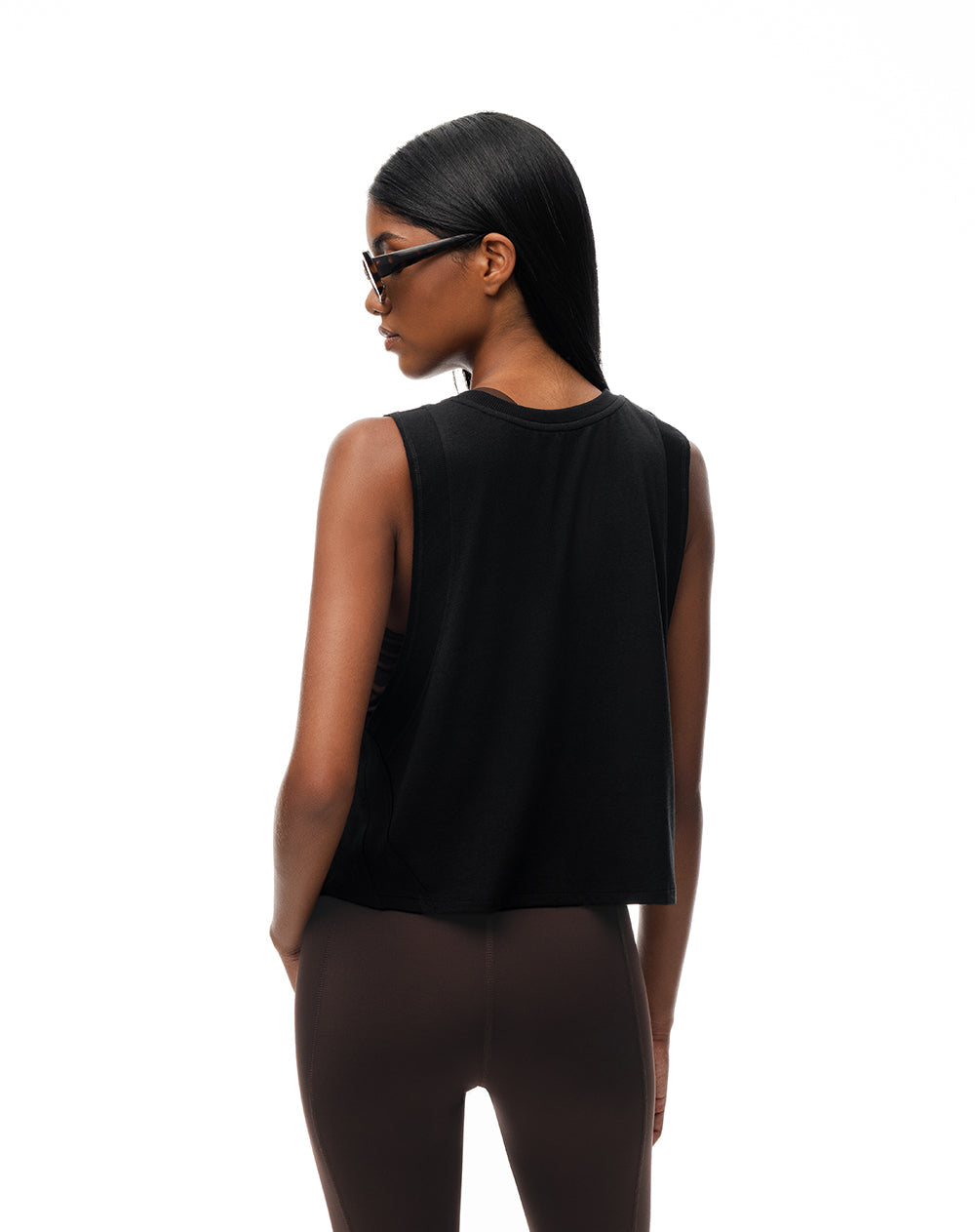 Camiseta + short deportivo negro mujer