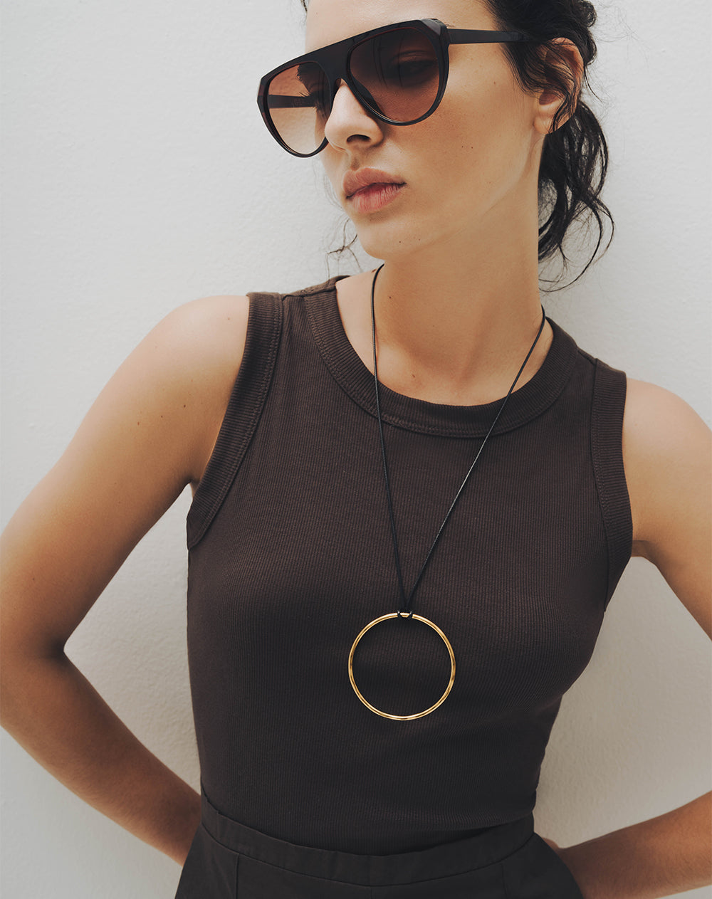 Collar dije circular dorado