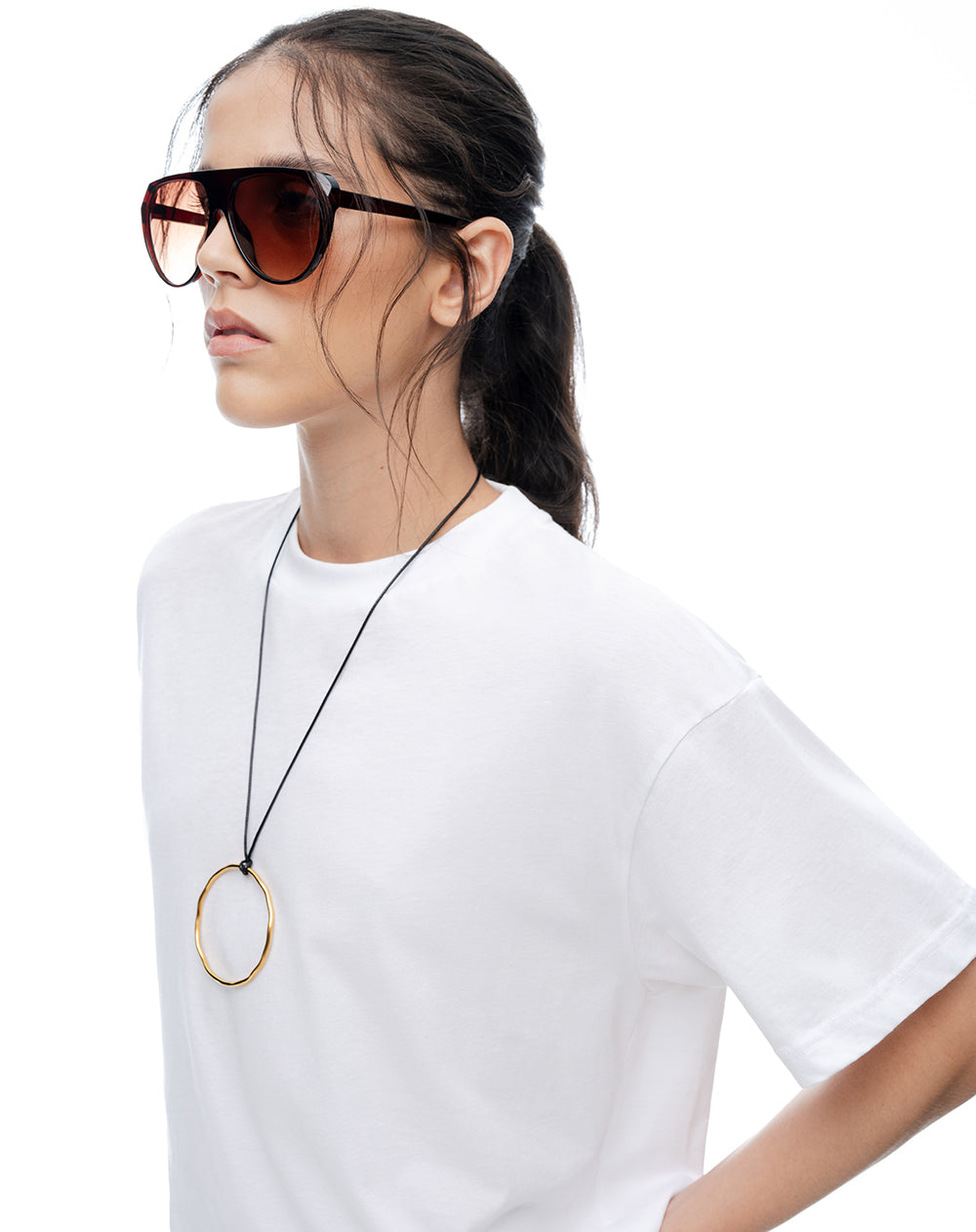 Collar dije circular dorado mujer